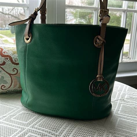 emerald green michael kors bag